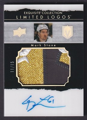 MARK STONE - 2022 UD Exquisite Limited Logos Auto Patch #LLT-MS, /15