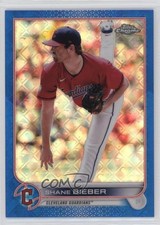 2022 Topps Chrome Logofractor Edition Blue Refractor /150 Shane Bieber #66 0y0n