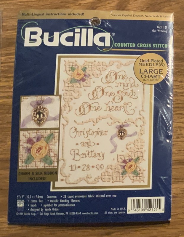 Bucilla Our Wedding Counted Cross Stitch kit