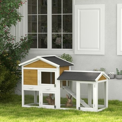 2-Story Rabbit Hutch Small Animal Playpen Cage