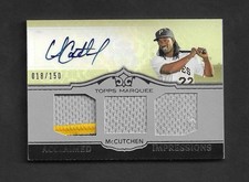 ANDREW MCCUTCHEN 2011 Topps Marquee Acclaimed Impression Patch Auto /150 Pirates