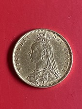 1892 22ct Gold Half Sovereign Coin Queen Victoria Fine and Crisp Condition 