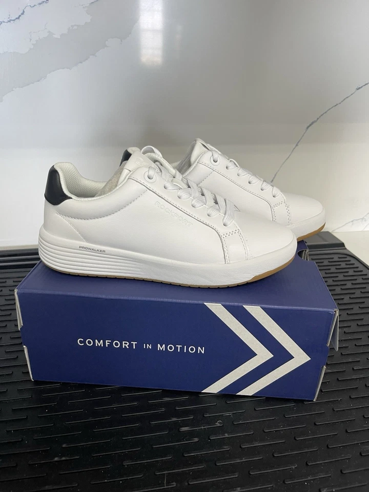 Rockport WOMEN'S PROWALKER ELARA LACE-UP CASUAL SNEAKERS White Size 6.5 M - Image 2 of 4