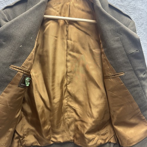 Chaqueta Militar De Colección Segunda Guerra Mundial Oficiales del Ejército de EE. UU. IKE Lana Talla 38 L Marrón Q.M. - Imagen 8 de 11