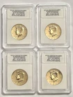 2011-P JFK UNCIRCULATED 24 KT GOLD HALF (1/2) DOLLARS LOT (4) REGISTERED 🔥 🔥