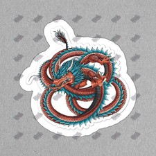Intricate Dragon Vinyl Sticker Perfect for Laptops, Water Bottles, 713020
