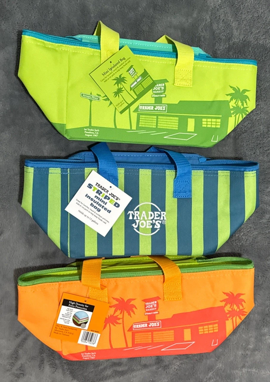 Trader Joe’s Mini Insulated Cooler Bag Lot Of 3 New Colors Limited Edition NWT