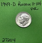 1949 D Roosevelt Dime 10c Uncirculated 90% Silver Coin