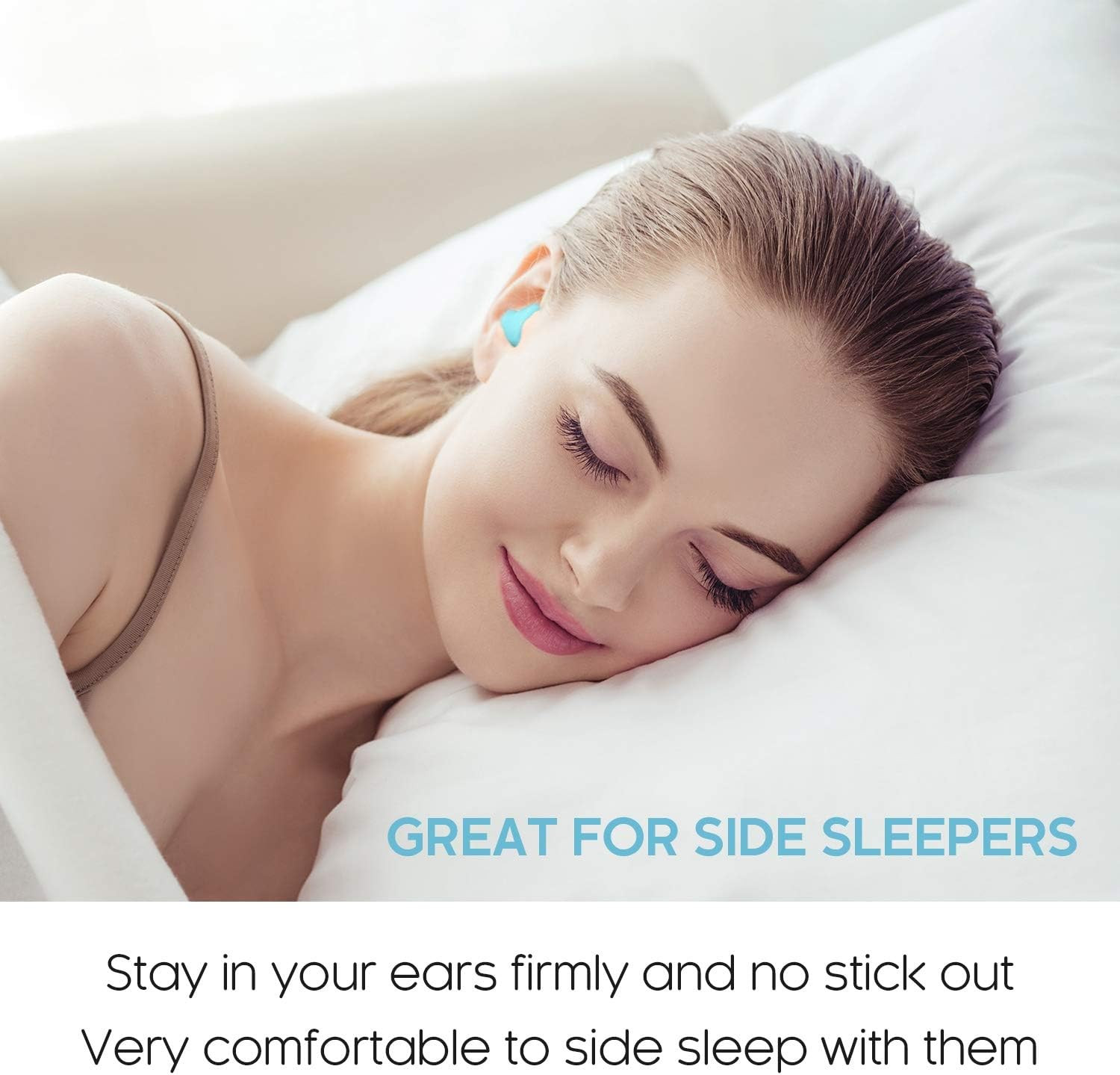 Ear Plugs for Sleeping -  Reusable Moldable Silicone Earplugs Noise Cancelling R