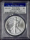 2021-(W) T2 American Silver Eagle PCGS MS70 First Strike - ✪COINGIANTS✪