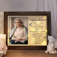 Sympathy Gifts for Loss of Grandmother, Grandma in Heaven LED Memorial Shadow...