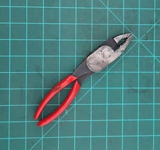 Snap On Tools HL138CP High Leverage Slip Joint Combination Pliers Cutters RED