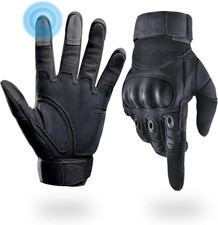 Tactical Gloves for Men Hard Shell Knuckle Protection Leather Palm for Airsoft