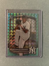 2025 Bowman Draft Chrome Carlos Lagrange Aqua Geometric Refractor /125 Yankees