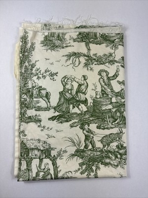 PIERRE FREY PARIS SATIN DRAPERY FURNITURE UPHOLSTERY FABRIC Green 42'' x 54.5'' W