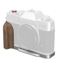 L-Shaped Mount Plate w Wooden Hand Grip for FUJIFILM X-T30 / X-T30 II/X-T30 III