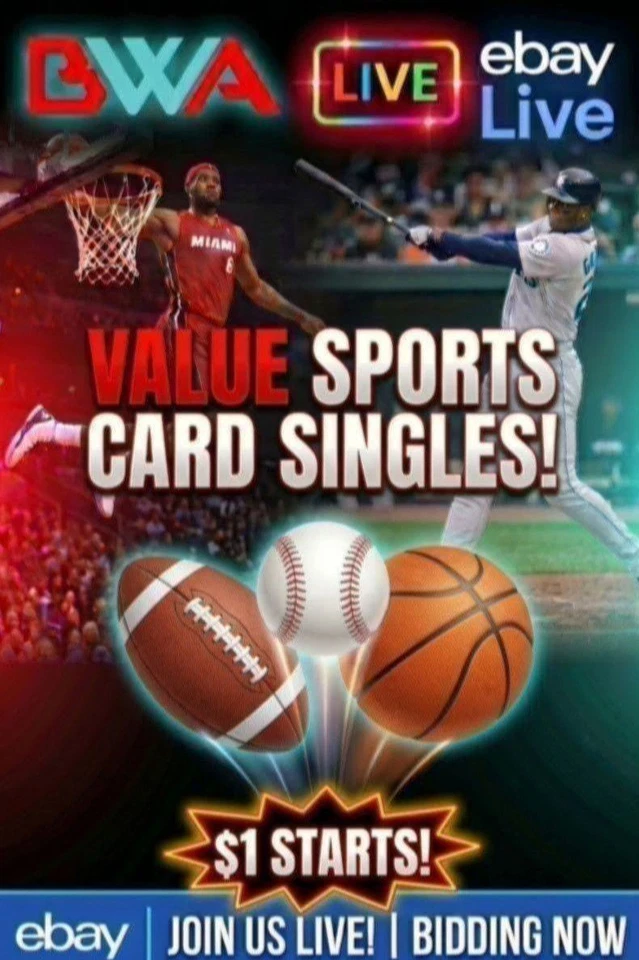 NEW! VALUE SINGLES! ALL SPORTS! W/ JAMIE