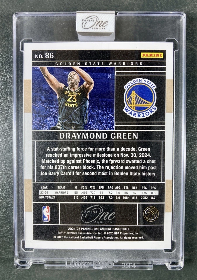 Draymond Green 2024-25 Panini One And One/75 Silver Warriors #86 Encased SP 💎 Foto 2 de 2