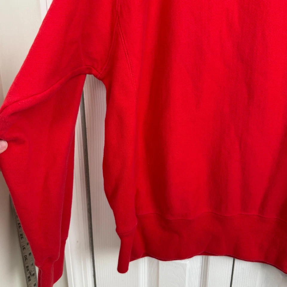 Sudadera De Colección Champion Tejido Inverso Para Hombre Grande Roja Cuello Redondo Pullover Algodón Foto 4 de 4