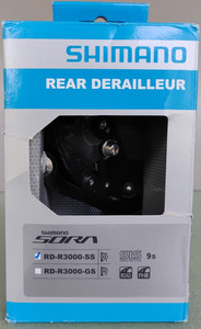 Shimano Sora Rd-r3000 SS Rear Derailleur 9 Speed Short Cage Erdr300ss Black