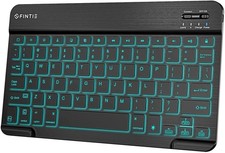 Fintie EB030 Wireless Bluetooth Keyboard 7-Color Backlit Rechargeable Black