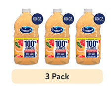 New Ocean Spray 100% Grapefruit Juice, 100% Juice, 60 fl oz Bottle (3 pack)