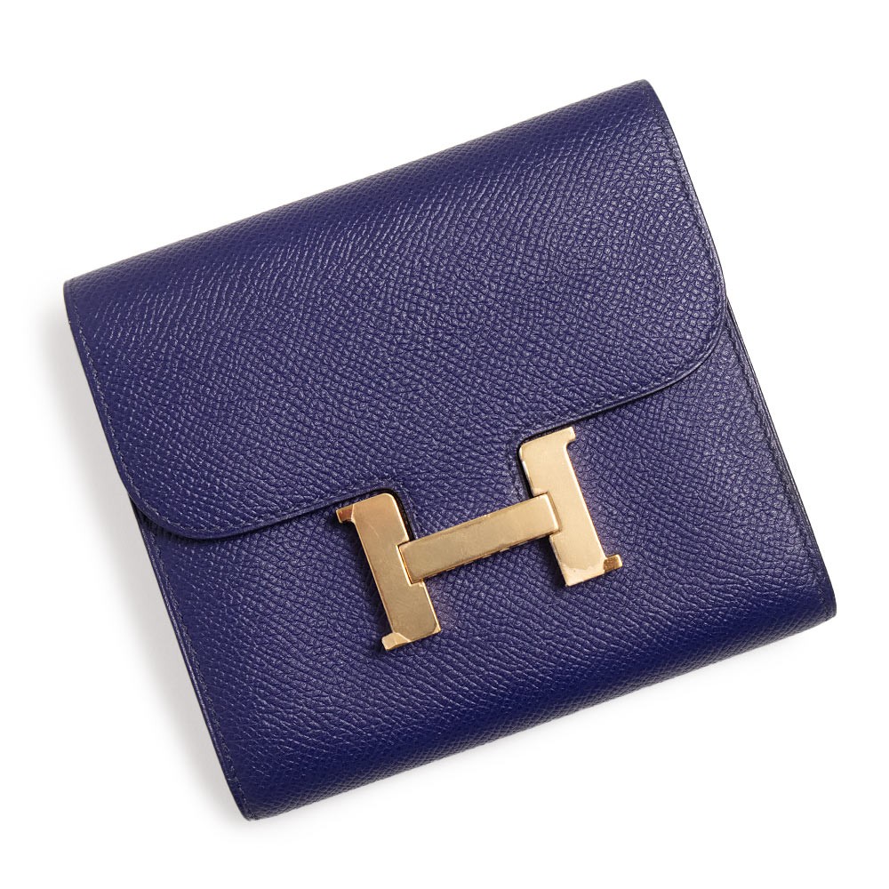 HERMES Constance Compact Veau Epsom Blue Encre Navy D Stamp #007
