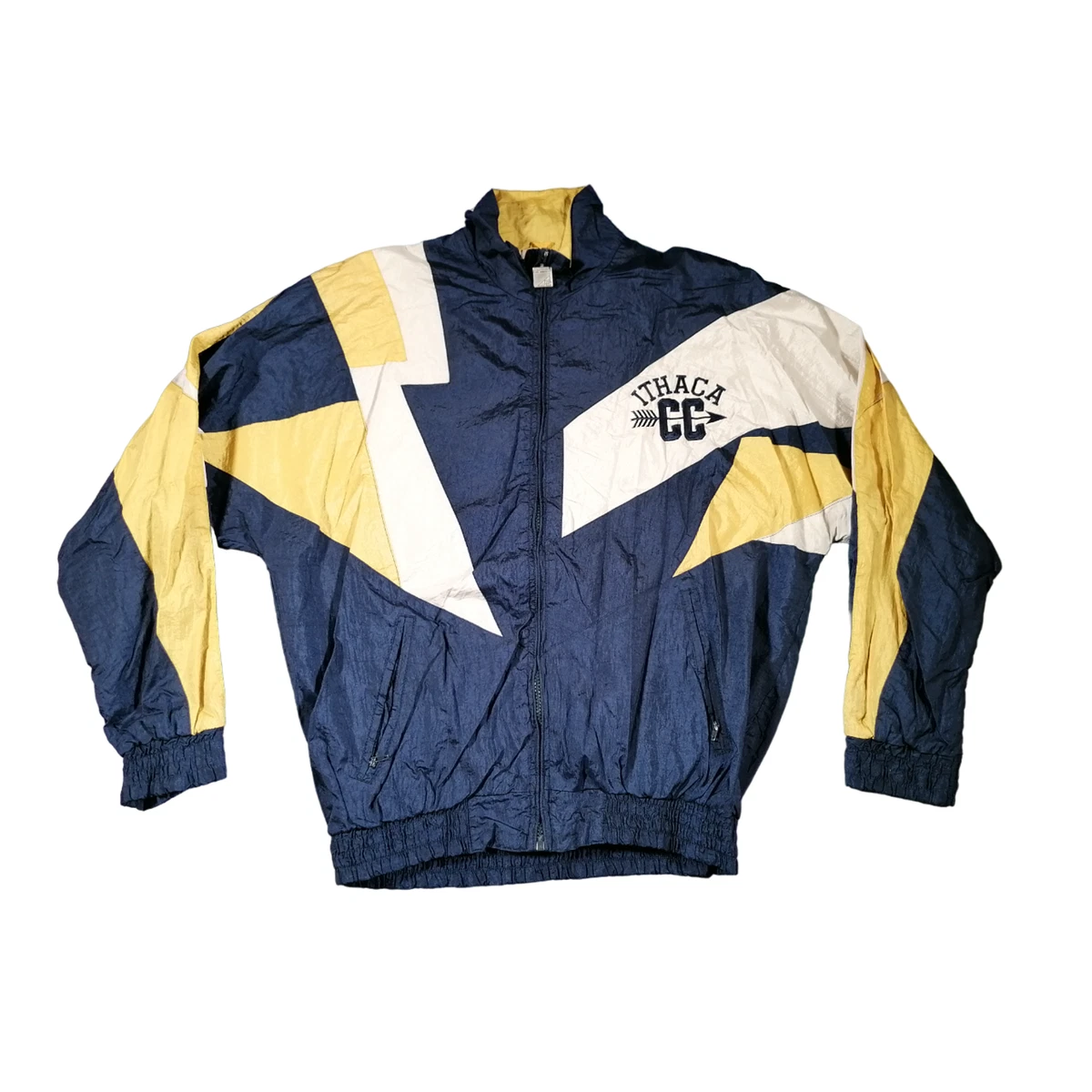Veste Coupe-vent Vintage Stren Fishing Line – Jaune, Taille XL, Années 90, USA