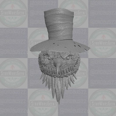 Jack Frost Evil Snowman v2 custom head for 1:6 1:10 1:12 1:18 action figures