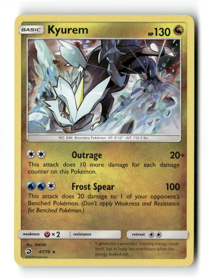 Kyurem 47/70 Holo R Dragon Majesty Pokemon NM