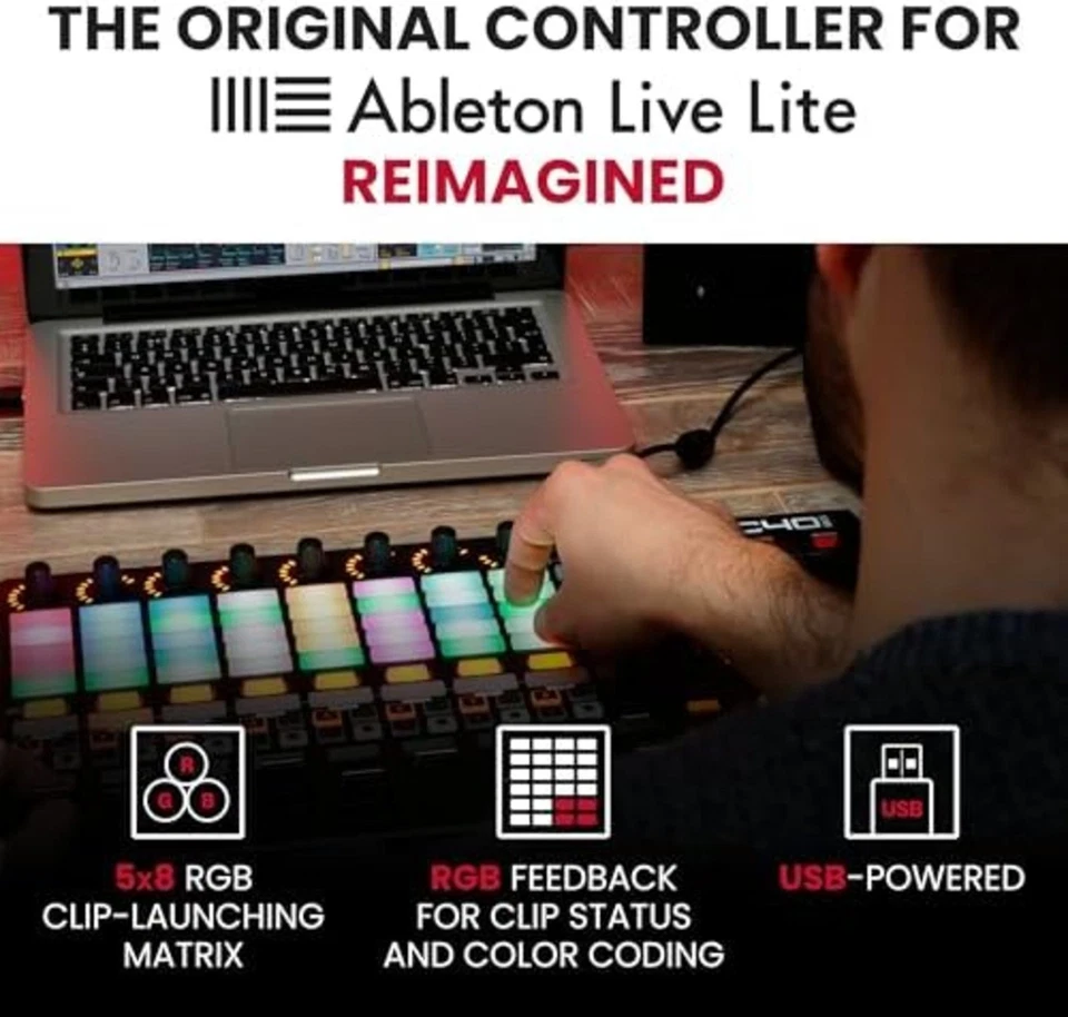 Akai Professional USB MIDI Controller with Ableton Live Lite APC 40 MKII F/S NEW - Image 4 of 4