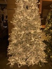 Home Accents Holiday Starry Night Flocked Frasier Fir 9-ft LED Christmas Tree