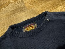 Vtg 90's Chaps Polo Ralph Lauren Cotton Field Factory Large Sweater Made in USA