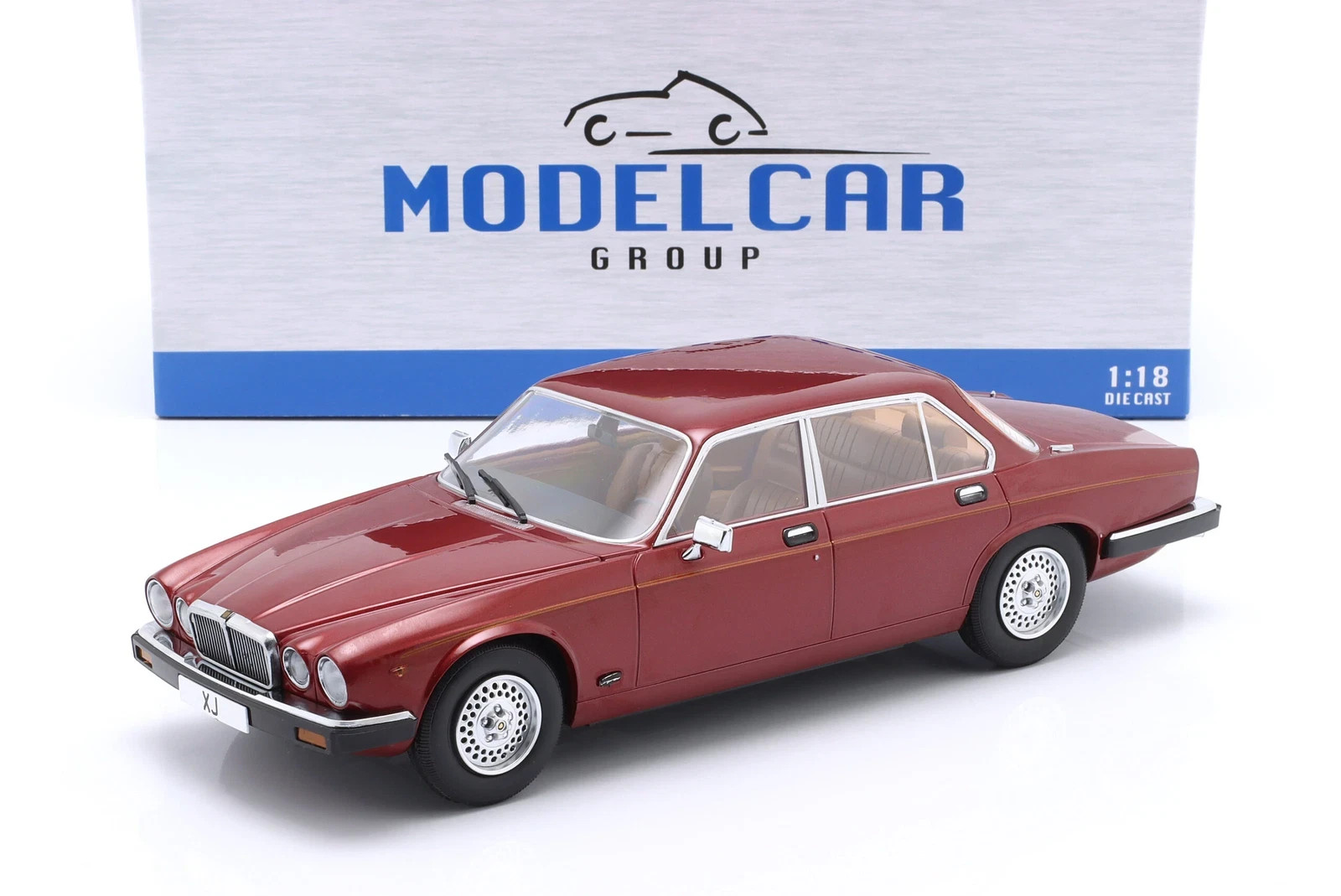 Jaguar XJ-6 Series III Year 1979 Red 1:18 Scale Model Car Group MCG18176
