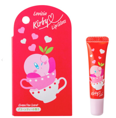 Hoshi no Kirby Lovisia Lip Gloss Green Tea Scent Star Kirby Japan Brand New!