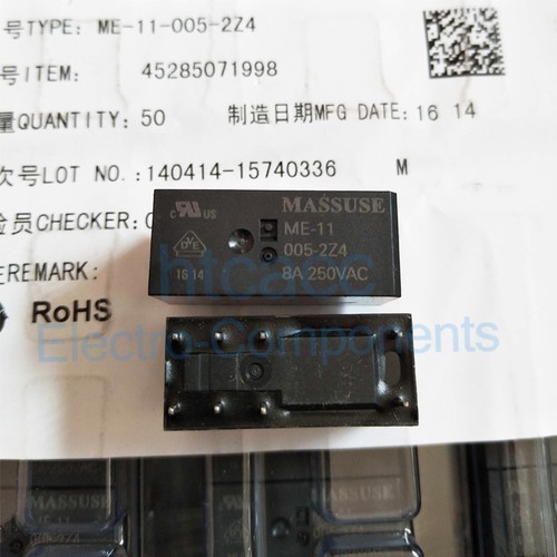 ME-11-005-2Z4 HF115F/005-2ZS4 Power Relais 5VDC 8A 250VAC 8-polig 10 STCK. - Bild 1 von 1