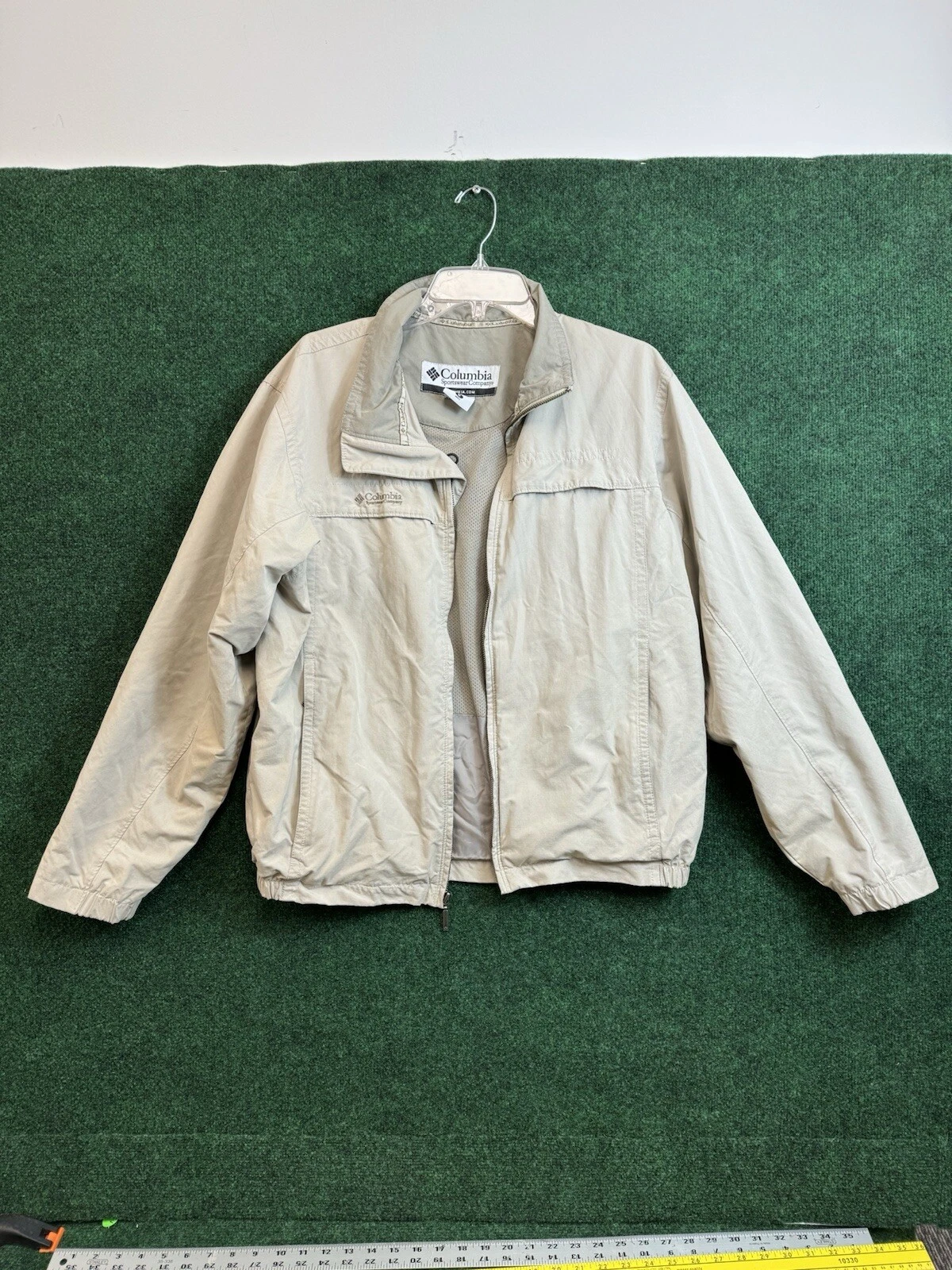 Cabelas Columbia Sportswear Full-Zip Jacket Men's Size Medium Light Khaki 1990s