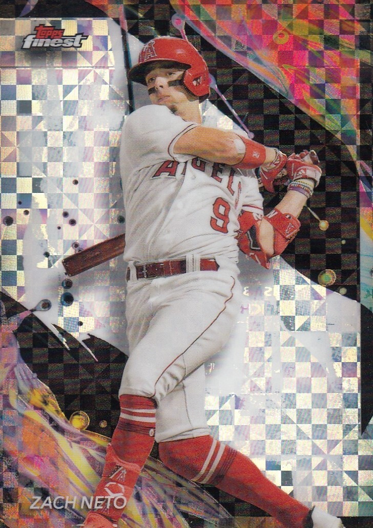 ZACH NETO FINEST UNCOMMON CHECKERBOARD REFRACTOR ANGELS SP #137 2024 24 TOPPS