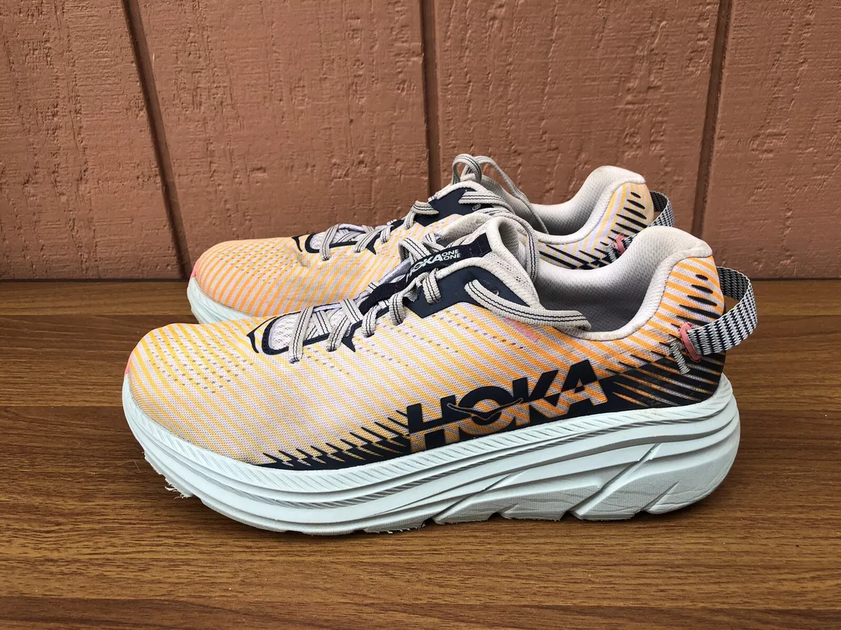 Hoka Rincon 2 Women US 9 Orange Navy Gray Trail Hiking Running Shoes D3 |  eBay