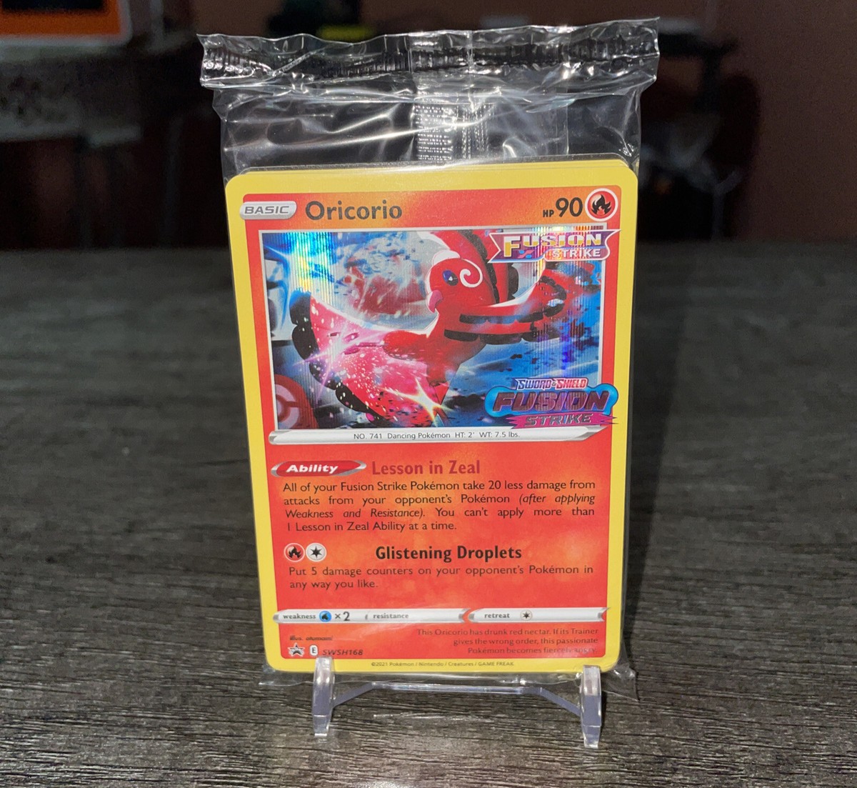 Pokemon Fusion Strike SEALED Oricorio Promo Card Pack SWSH168 Build Battle