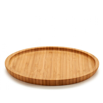 2 Stck Bambus Servierteller Pizzabrett Pizzateller Servierbrett 20cm 24cm  Round | eBay.de