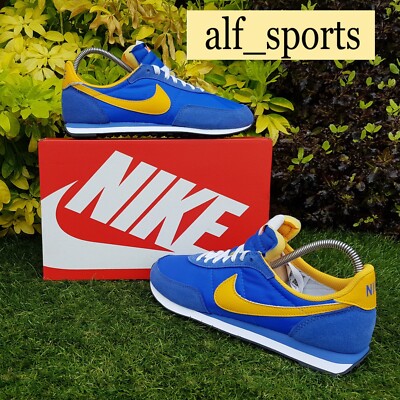  Neu mit Karton, DeadStock & Authentic Nike  Waffle Trainer 2 Blau & Med. Gold UK Größe 7
