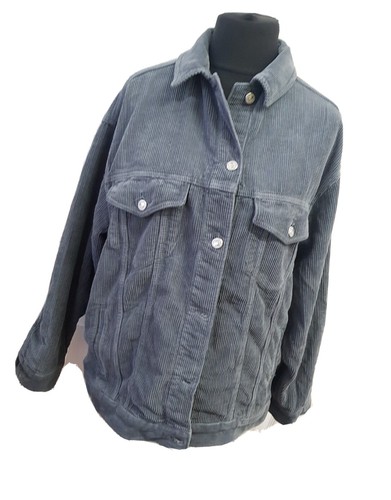 Topshop Corduroy Blue Button Ladies 