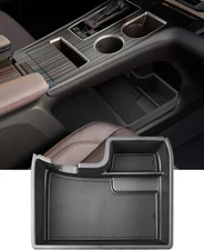 Matte Black Center Console Bottom Storage Box Tray Insert Kit Fits 21-25 Sienna