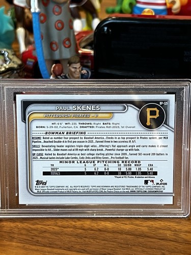 2024 BOWMAN PAPER PROSPECTS #BP125 PAUL SKENES ROOKIE RC PSA 8 NM⚾️🏆 - Picture 4 of 4