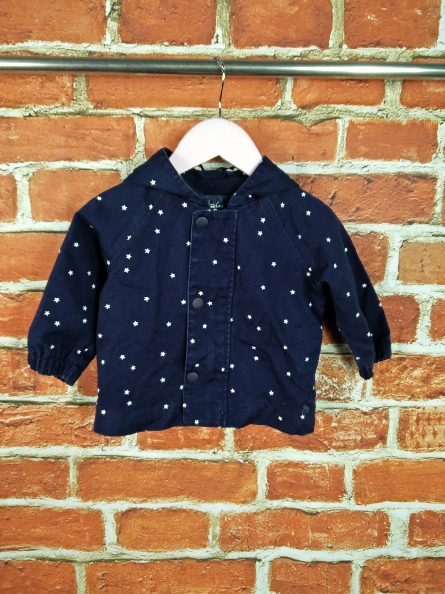 BABY BOYS COAT AGE 6 9 MONTHS JOULES NAVY STAR COTTON LIGHT JACKET