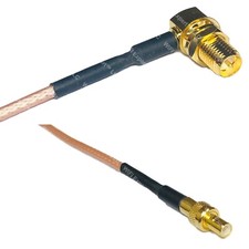 RG316 RP-SMA FEMALE ANGLE to SMB MALE RF Cable Rapid-SHIP LOT