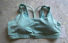 NWT Athleta Exhale Sports Bra D-DD Sz 2X Aqua Blue Yoga Activewear
