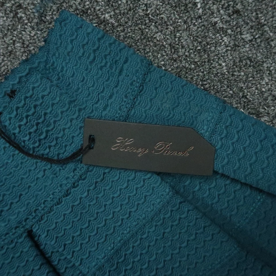 Falda Honey Punch Mujer Pequeña Azul Azul Plisada Cinta Nueva con Etiquetas Foto 2 de 4