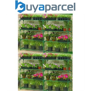 Greenhouse Shed Storage Steel Shelving Shelves double Pack 08751 by Gardman